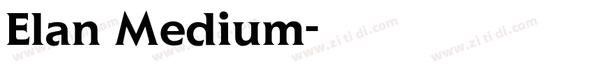 Elan Medium字体转换